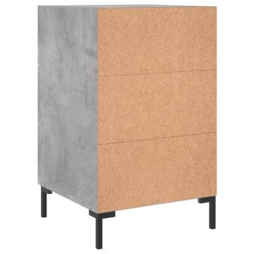 Modern Concrete Grey Bedside Cabinet | Hipomarket UK