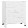 Industrial Drawer Cabinet White 78x40x93 cm Metal - HipoMarket