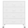 Industrial Drawer Cabinet White 78x40x93 cm Metal - HipoMarket