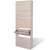 Oak Look Wooden Shoe Cabinet with 5 Compartments Colour oak Quantity in Package 1 Height 169 cm Number of 