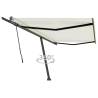 Freestanding Manual Retractable Awning 500x350 cm Cream Colour cream Size 500 x 350 cm Quantity in Package 1 