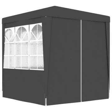 Professional Party Tent with Side Walls - 2x2 m Anthracite