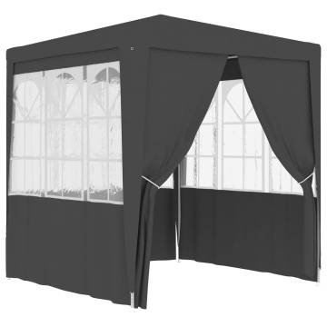 Professional Party Tent with Side Walls - 2x2 m Anthracite