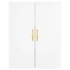 Stylish Highboard High Gloss White - 69.5x34x180 cm