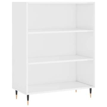 Stylish Highboard High Gloss White - 69.5x34x180 cm