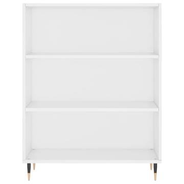 Stylish Highboard High Gloss White - 69.5x34x180 cm