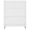 Stylish Highboard High Gloss White - 69.5x34x180 cm