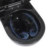 Wall Hung Rimless Toilet with Bidet Function - Black Ceramic