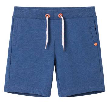 Kids' Dark Blue Melange Shorts with Drawstring - Size 92