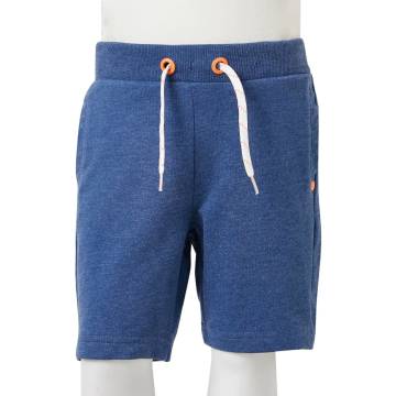 Kids' Dark Blue Melange Shorts with Drawstring - Size 92