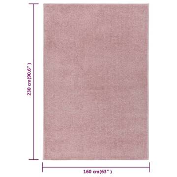 Elegant Pink Short Pile Rug 160x230 cm | Hipomarket