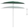 Garden Half Parasol with Pole 180x90 cm - Green Shade Solution