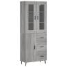 Highboard Grey Sonoma - Stylish Engineered Wood Storage Unit