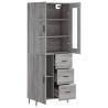 Highboard Grey Sonoma - Stylish Engineered Wood Storage Unit