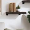 Wall Shelf Dark Brown - Solid Oak 40x20x6 cm | HipoMarket