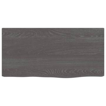 Wall Shelf Dark Brown - Solid Oak 40x20x6 cm | HipoMarket