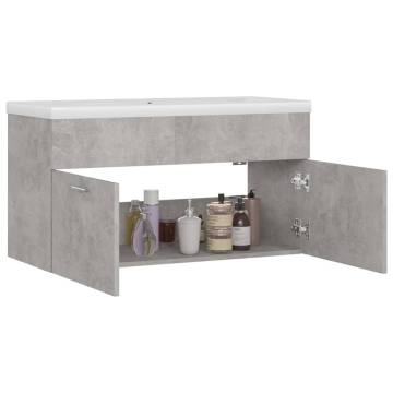 Concrete Grey Sink Cabinet with Built-in Basin | Hipomarket