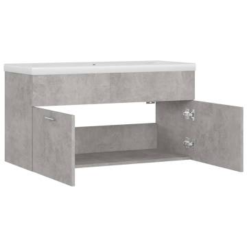 Concrete Grey Sink Cabinet with Built-in Basin | Hipomarket