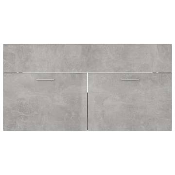 Concrete Grey Sink Cabinet with Built-in Basin | Hipomarket