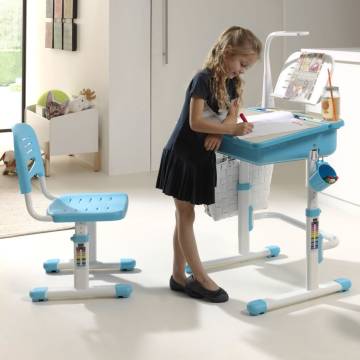 Vipack Adjustable Kids Desk Comfortline 301 - Light Blue/White