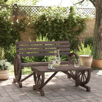 2 Piece Garden Lounge Set | Solid Fir Wood Elegance