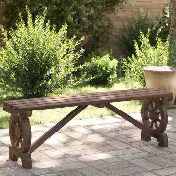 Garden Bench 115 cm Solid Wood Fir - Stylish Outdoor Seating