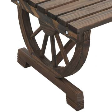 Garden Bench 115 cm Solid Wood Fir - Stylish Outdoor Seating