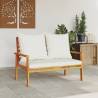 Garden Sofa Bench 120 cm with Cushion - Solid Wood Acacia