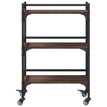 Kitchen Trolley Brown Oak - Stylish Storage & Mobility