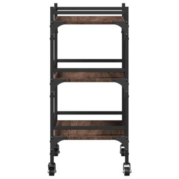 Kitchen Trolley Brown Oak - Stylish Storage & Mobility