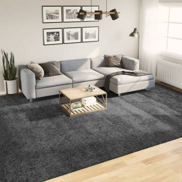 Rug OVIEDO Short Pile Anthracite 300x400 cm - Comfort & Style