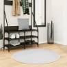 Rug OVIEDO Short Pile Grey Ø 100 cm Colour grey Size Ø 100 cm 