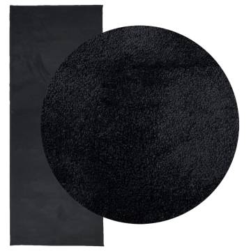 Rug OVIEDO Short Pile Black 80x200 cm - Cozy & Durable