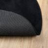 OVIEDO Black Short Pile Rug Ø 80 cm | Soft & Durable | HipoMarket