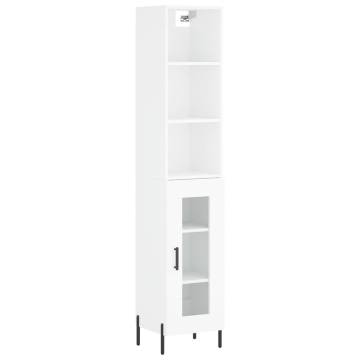 Stylish Highboard White 34.5x34x180 cm - HipoMarket