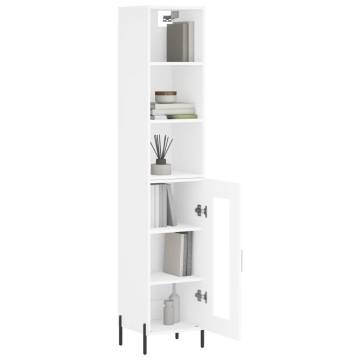 Stylish Highboard White 34.5x34x180 cm - HipoMarket