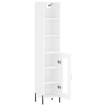 Stylish Highboard White 34.5x34x180 cm - HipoMarket