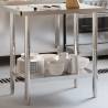 Stainless Steel Kitchen Work Table - 82.5x55x85 cm