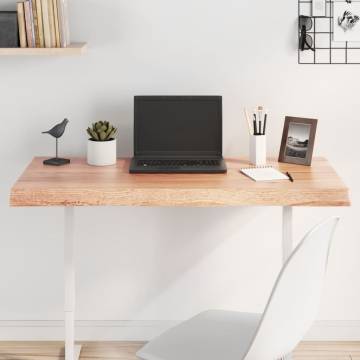 Light Brown Solid Wood Table Top - Live Edge 100x50cm