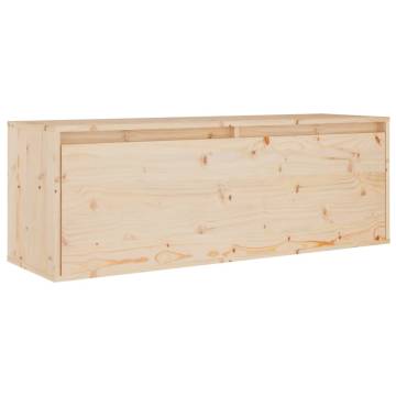 Elegant Solid Wood Pine Wall Cabinet - 100x30x35 cm