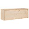 Elegant Solid Wood Pine Wall Cabinet - 100x30x35 cm