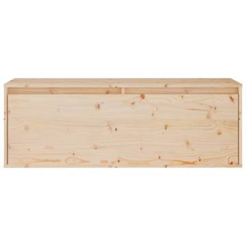 Elegant Solid Wood Pine Wall Cabinet - 100x30x35 cm