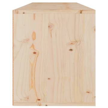 Elegant Solid Wood Pine Wall Cabinet - 100x30x35 cm