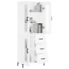 Stylish Highboard White 69.5x34x180 cm - Durable & Elegant