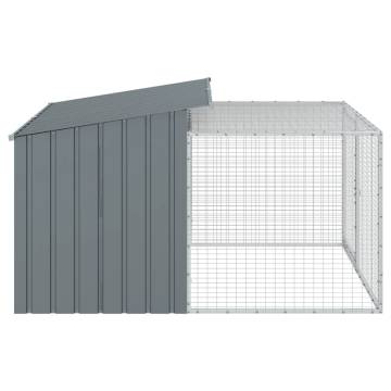 Dog House with Run - Anthracite 153x194 cm | HipoMarket