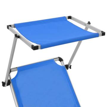 Folding Sun Lounger with Roof - Comfortable & Portable