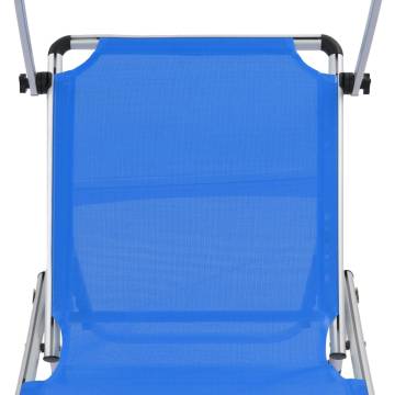 Folding Sun Lounger with Roof - Comfortable & Portable