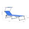 Folding Sun Lounger with Roof - Comfortable & Portable