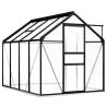 Greenhouse with Base Frame Anthracite Aluminium 4.75 m² Size 190 x 250 x 202 cm Quantity in Package 1 