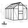 Anthracite Aluminium Greenhouse | 4.75 m² Capacity - HipoMarket